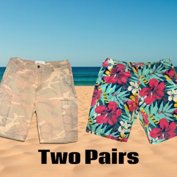 Multicolor Tropical Shorts Size 36 & Nautica Shorts Size 34 - Picture 5 of 14